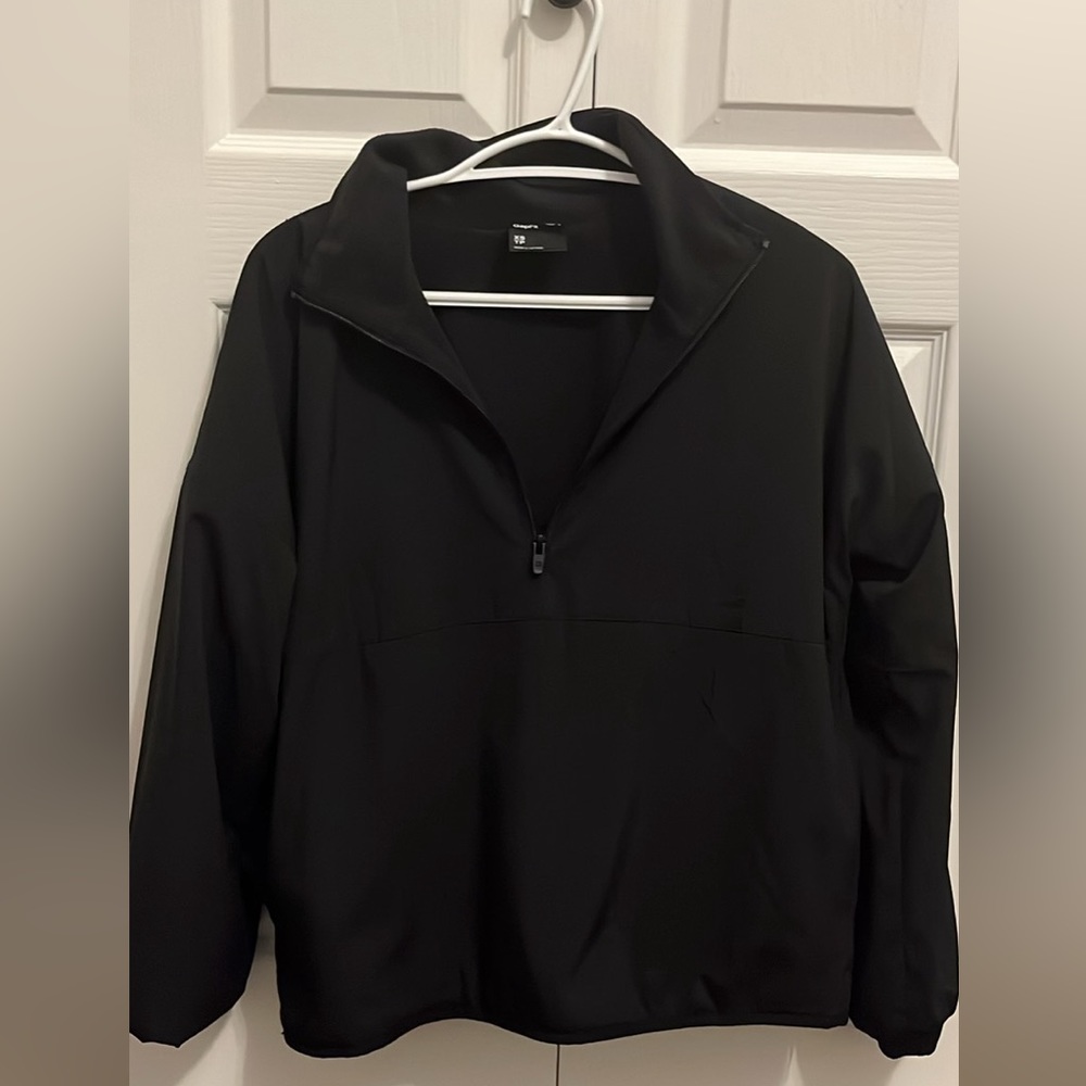 Black Quarter-zip sweater